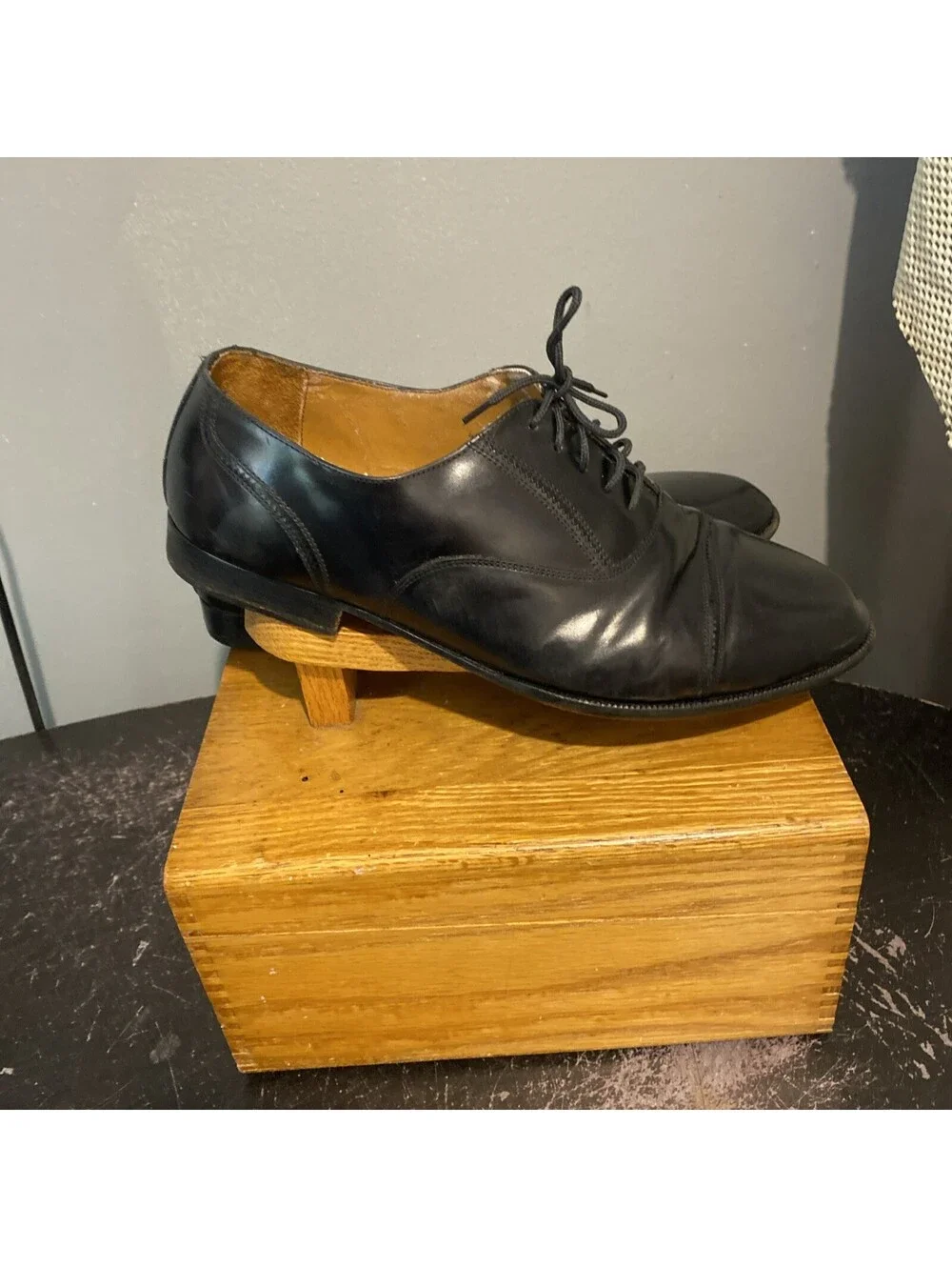 Giorgio Brutini Men Black  Oxford Dress Shoes Size 11.5 EEE